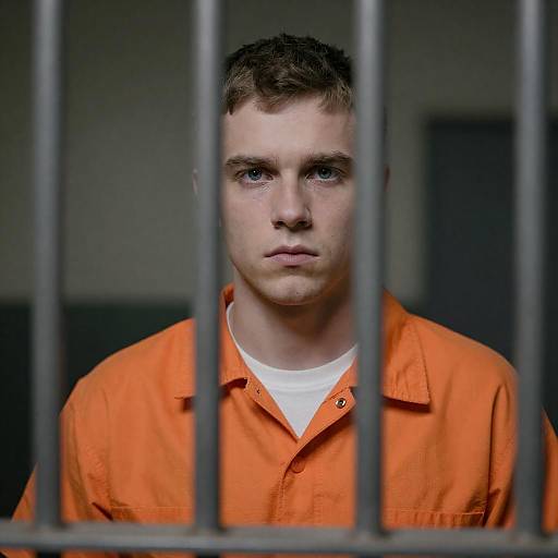 Intense Portrait of a Young Inmate