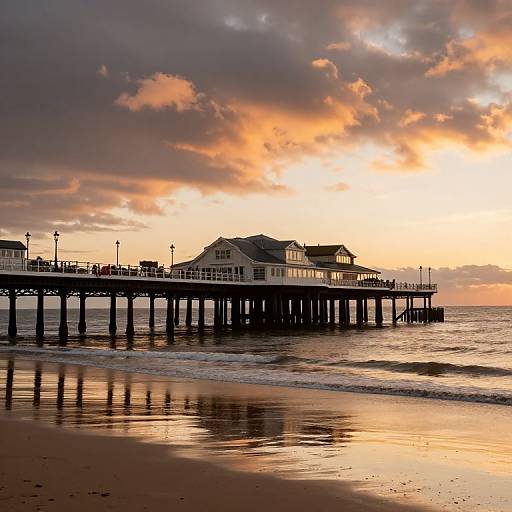 Saltburn Pier at Dramatic Sunset