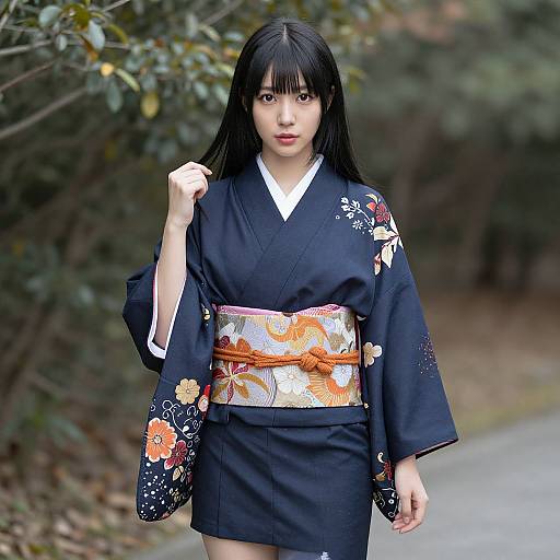 Realistic Portrait of Japanese Miko