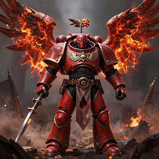 Stoic Blood Angels Captain Artwork