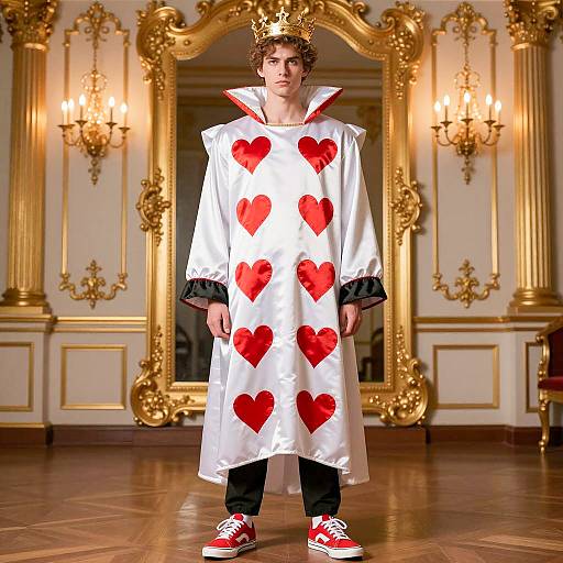 Regal Queen Hearts Costume for Young Man
