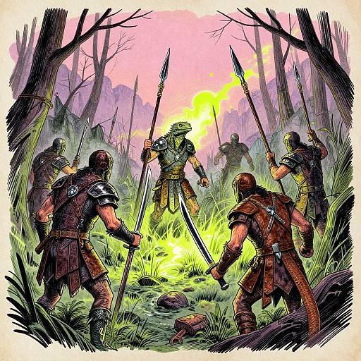 Lizard Men Dungeon Swamp Exploration