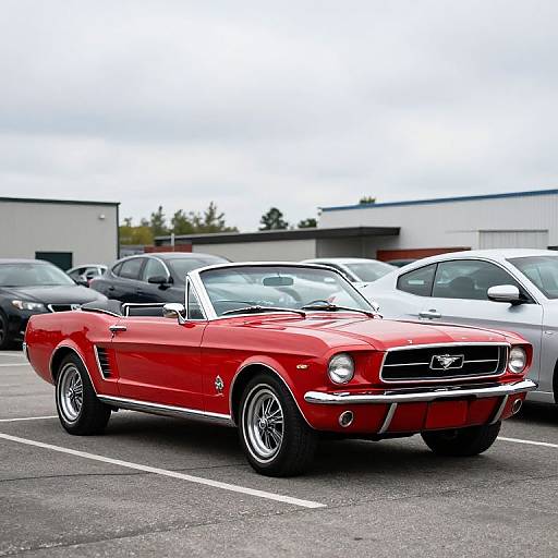 Classic 1967 Mustang Convertible Scene