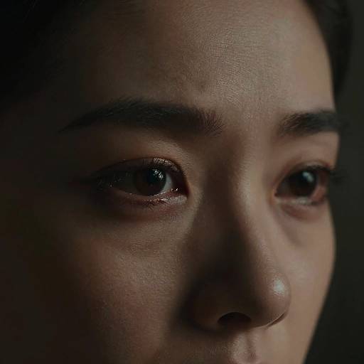 Haunting Close-Up Portrait with Sunken Eyes