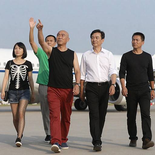 Group of Friends Enjoying Outdoor Stroll