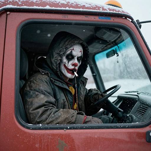 Depressed Clown and Annoyed Truck Driver