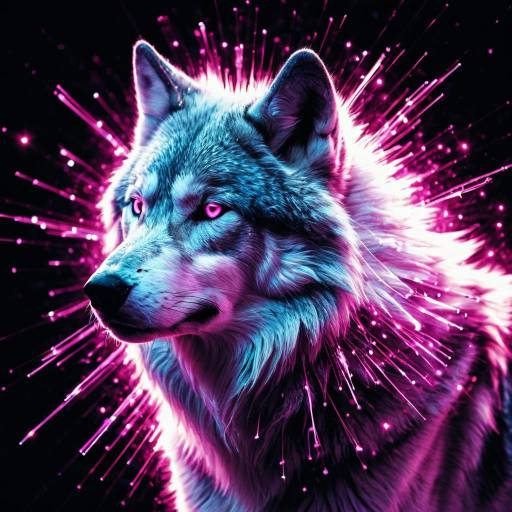 Luminous Quantum Silver Wolf