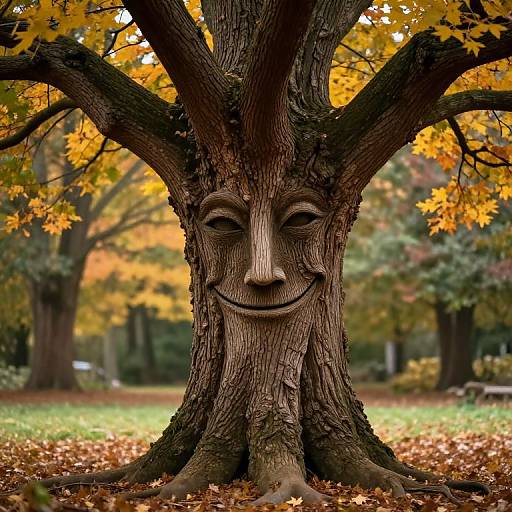 Enchanting Ancient Tree with Human Features