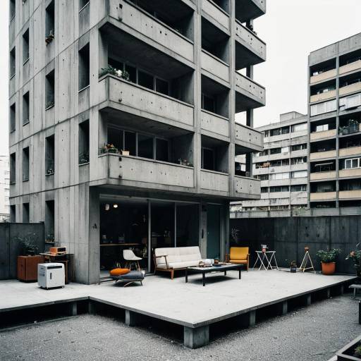 Brutalist Urban Micro Apartment Exterior