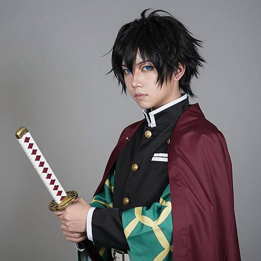 Epic Cosplay with Katana and Cloak