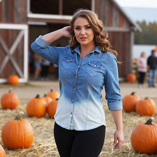 Curvy Woman at Pumpkin Patch Dance