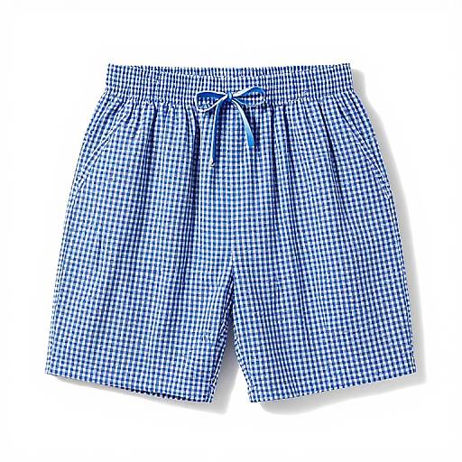 Unisex Gingham Landon Fabric Shorts