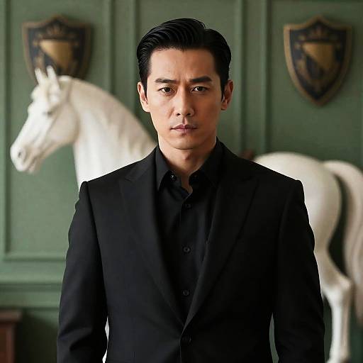 Elegant Portrait of a Serious Man