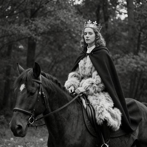 Majestic Rider in Enchanted Forest