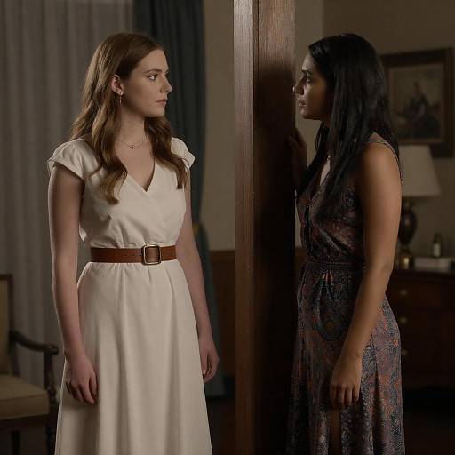 Two Women in Dimly Lit Room