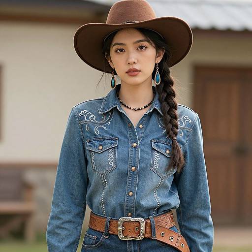 Stylish Modern Western Cowgirl