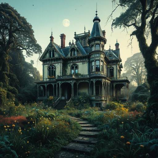 Eerie Victorian Mansion in Overgrown Gardens