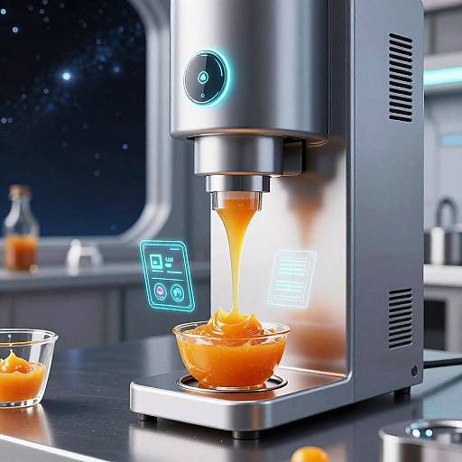 Futuristic Nutrient Paste Dispenser