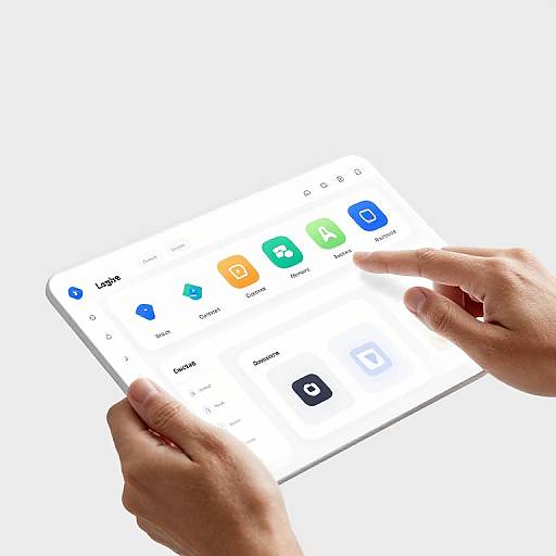 Futuristic Touchscreen UI Interaction