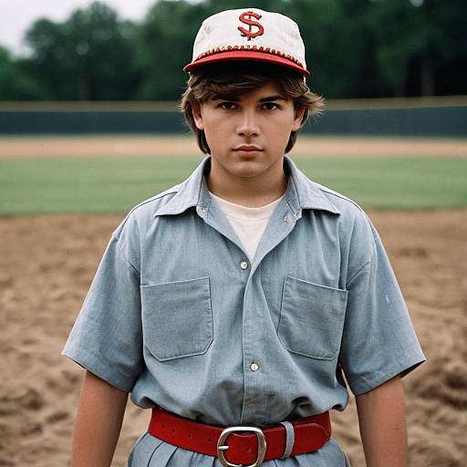 Boy in Sandlot Baseball Costume