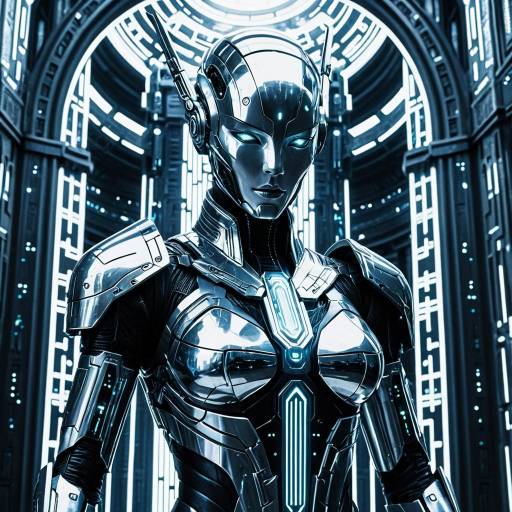 Shimmering Sci-Fi Android Oracle