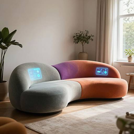 Cozy AI-Enhanced Organic Furniture Room