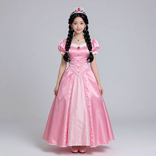 Realistic Pink Princess in Tiara