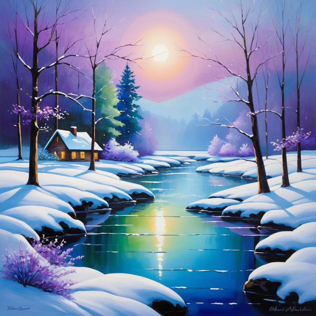 Enchanting Winter Morning Painting