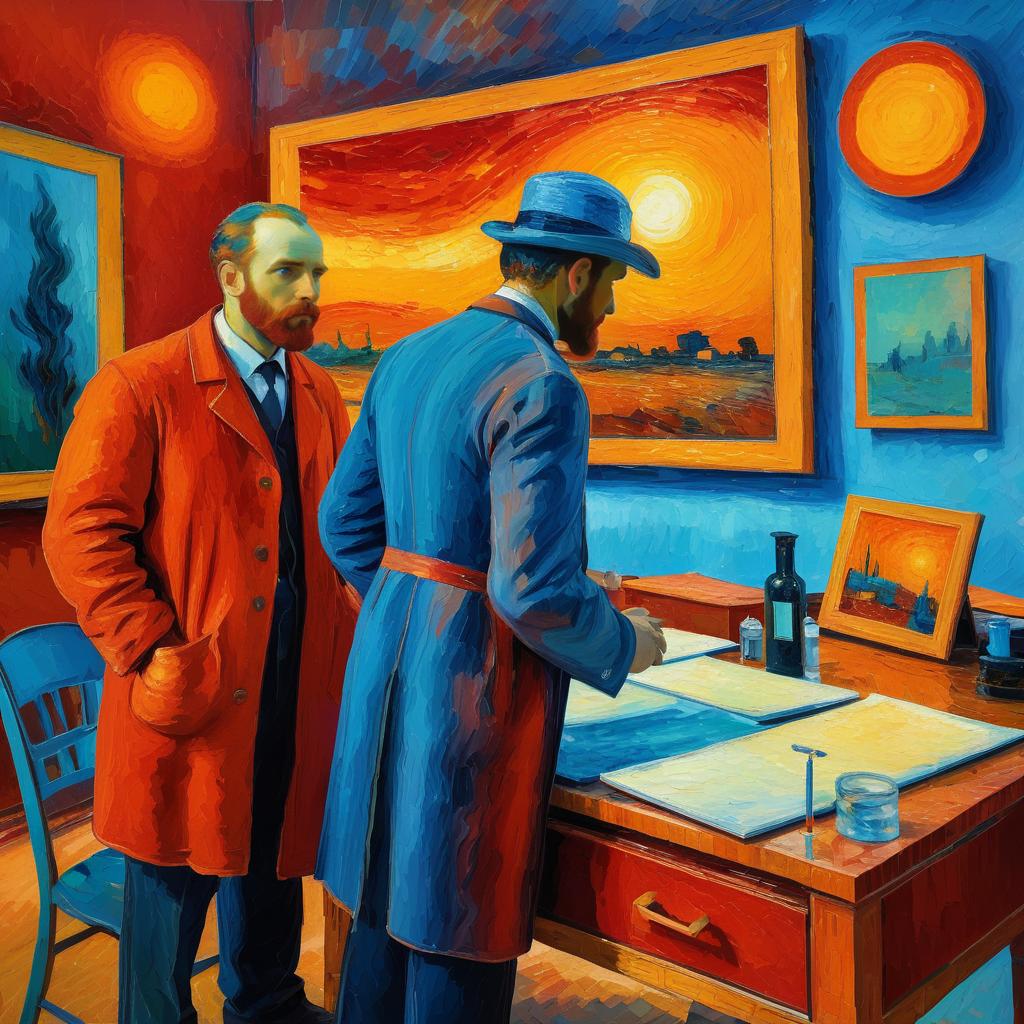 Vibrant Doctor-Patient Discussion Painting