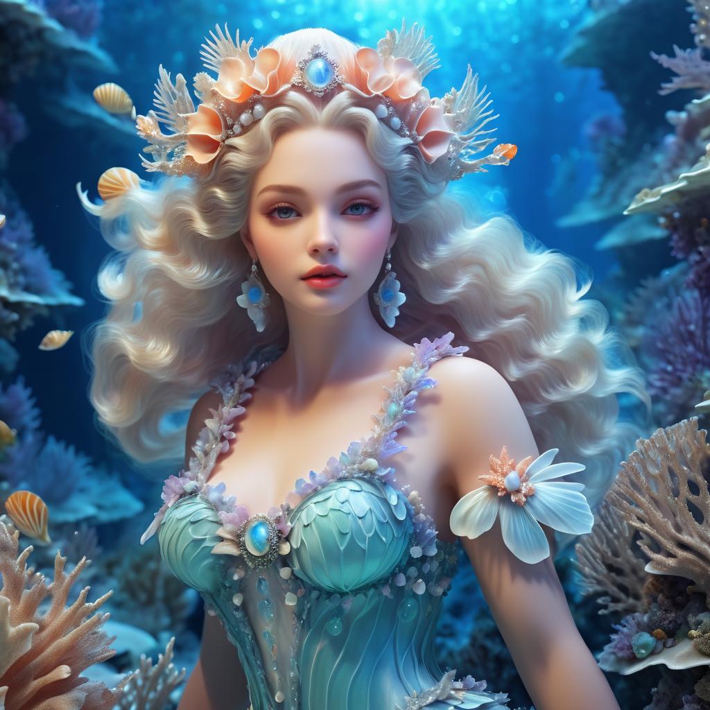 Dreamy Sea Nymph in Coral Reef