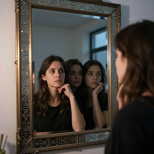 Artist's Fragmented Reflections at Twilight