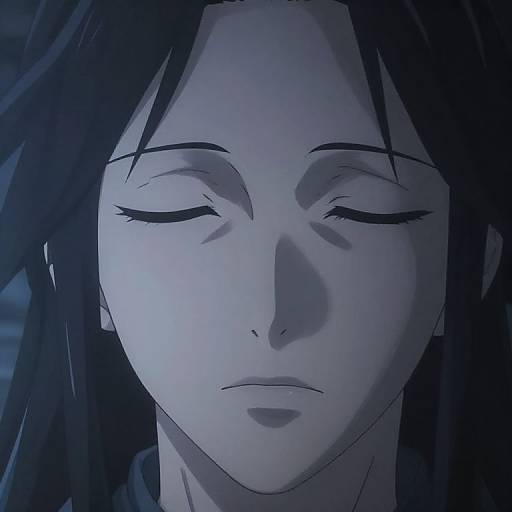 Anime Emotionless Face Close-Up