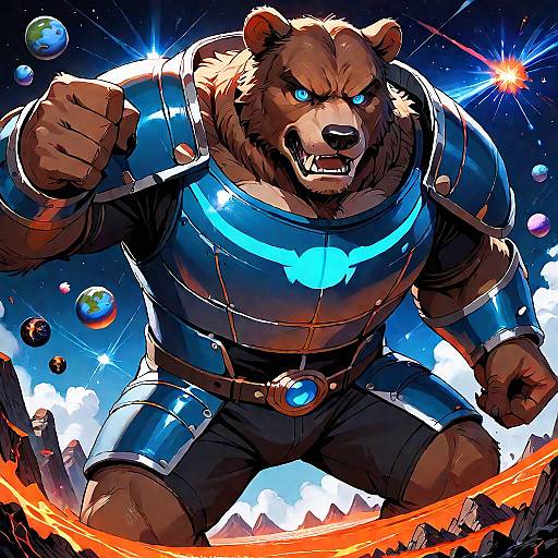 Cosmic Battle: The Armored Macro Bear