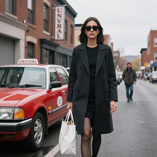 Determined Woman in Urban Setting