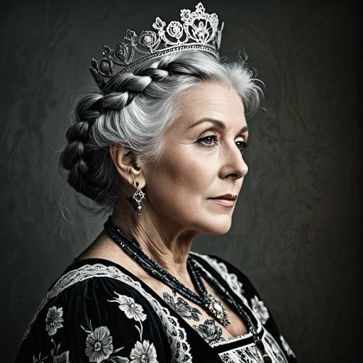 Elegant Elder Woman in Victorian Dress