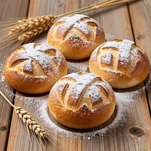 Golden-Brown Lattice Bread Rolls