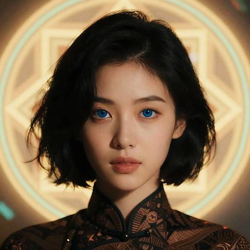 Hyper-Realistic Woman with Futuristic Glow