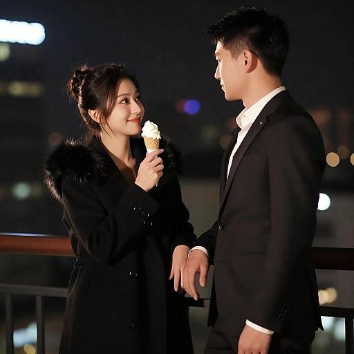 Romantic Night Balcony Photograph