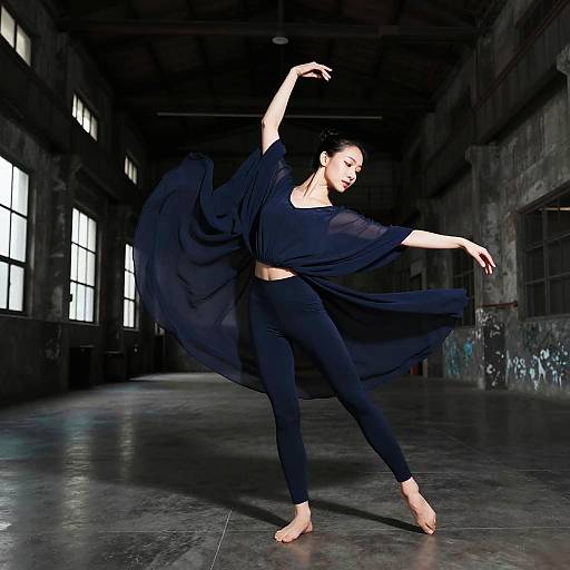 Contemporary Dancer with Low Bun Hairstyle