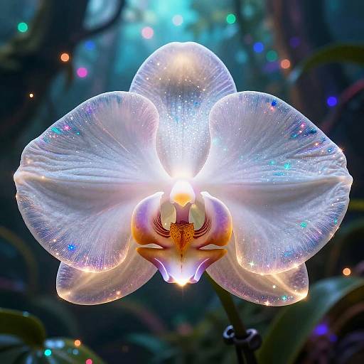 Luminous Colossal Orchid in Neon Jungle