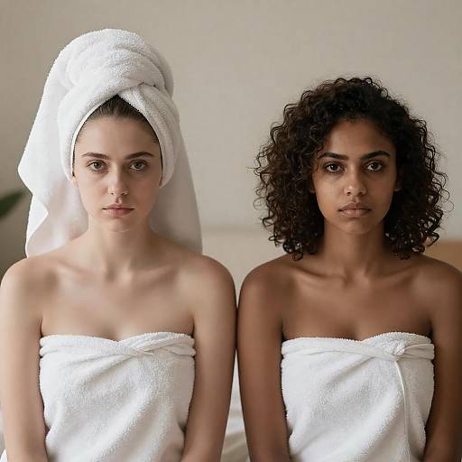 Intense Expressions of Two Young Women