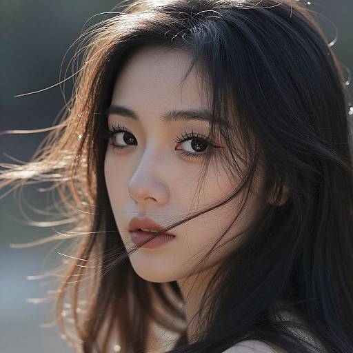Hyperrealistic Enigmatic Woman Portrait