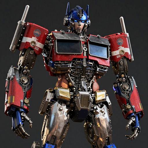 Hyper-detailed Female Transformer Robot