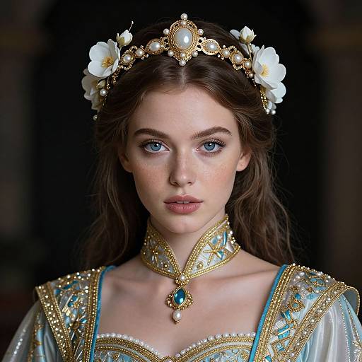 Elegant Woman in Kintsugi Headband