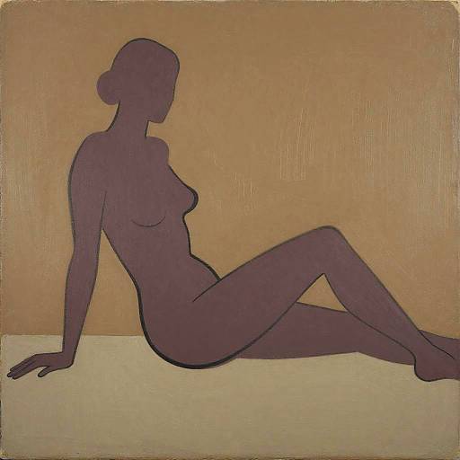 Minimalist Abstract Silhouette of Reclining Woman