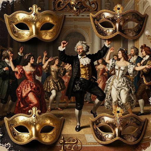 Ornate Venetian Masquerade Collage