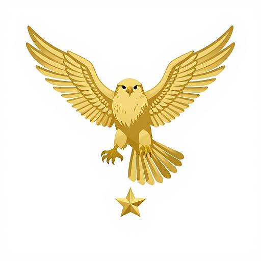 Minimal Gold Falcon Sports Emblem