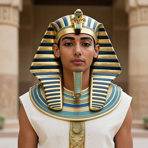 Close-Up Pharaoh Costume Portrait