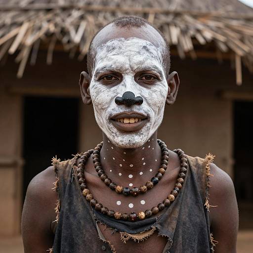 Cultural Portrait of a Smiling Man