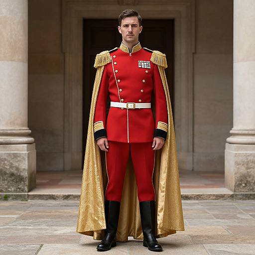 Man in Royal Guard Costume